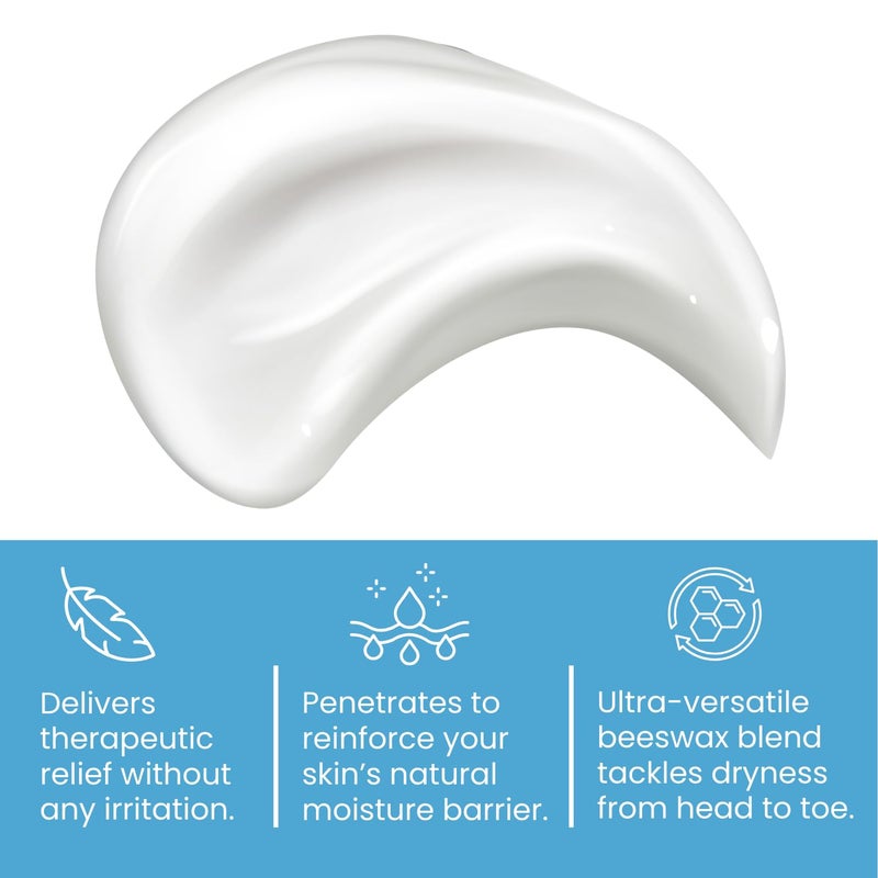 Cutemol Emollient Moisturizer for Sensitive Skin - Serious Moisturizing Cream for Damaged Skin Recovery - Fragrance Free Hydration for Cracked Hands & Feet, Eczema, Psoriasis & Dry Skin (2.75 oz) - Image 3