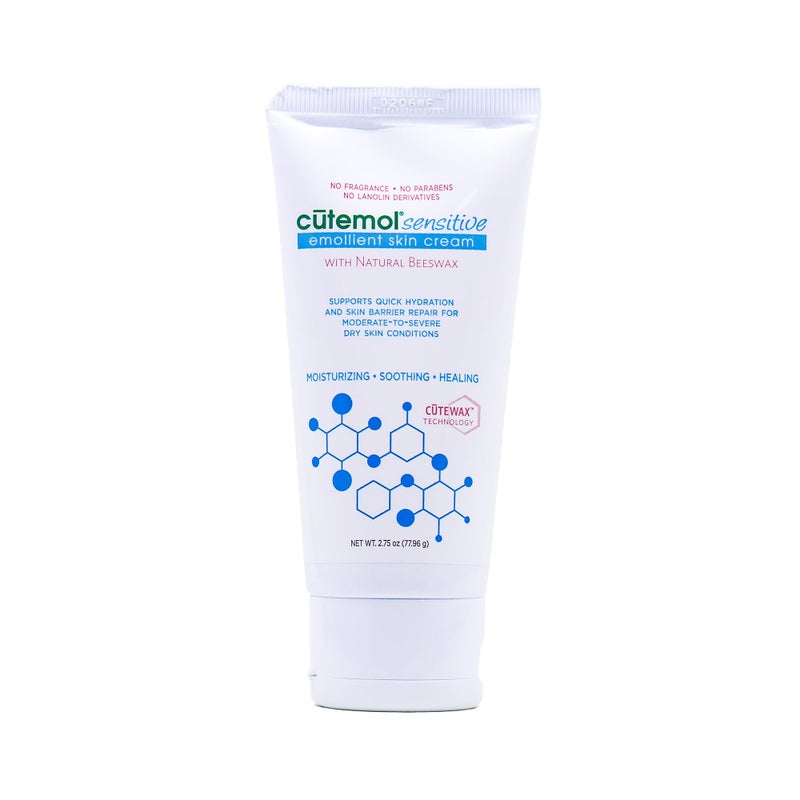 Cutemol Emollient Moisturizer for Sensitive Skin - Serious Moisturizing Cream for Damaged Skin Recovery - Fragrance Free Hydration for Cracked Hands & Feet, Eczema, Psoriasis & Dry Skin (2.75 oz) - Image 1
