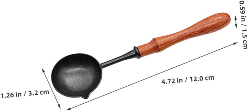 HOODANCOS Wax Seal Spoon Handle Non-Stick Wax Melting Tool Easy to Clean and Design for Home Decoration and Crafting - Image 3