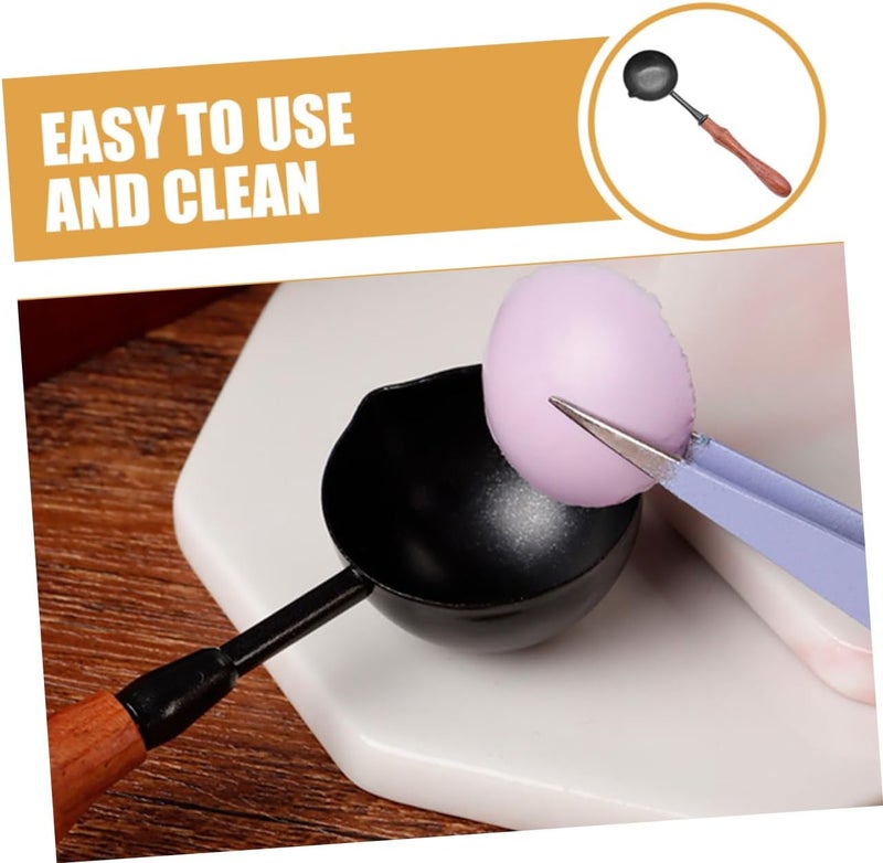 HOODANCOS Wax Seal Spoon Handle Non-Stick Wax Melting Tool Easy to Clean and Design for Home Decoration and Crafting - Image 4