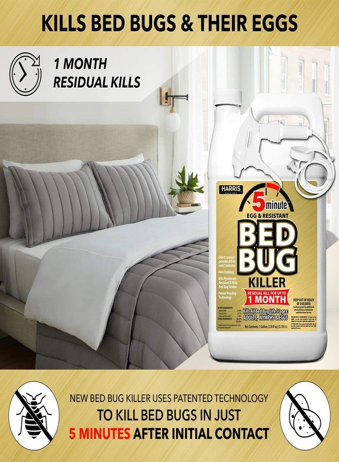 Harris 5 Minute Bed Bug Killer, Odorless & Non Staining Formula (128oz) - Image 2