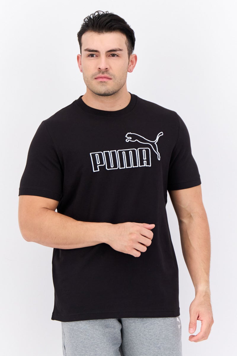 PUMA Men Regular Fit Short Sleeves Outdoor T-Shirt, Black  - Image 1