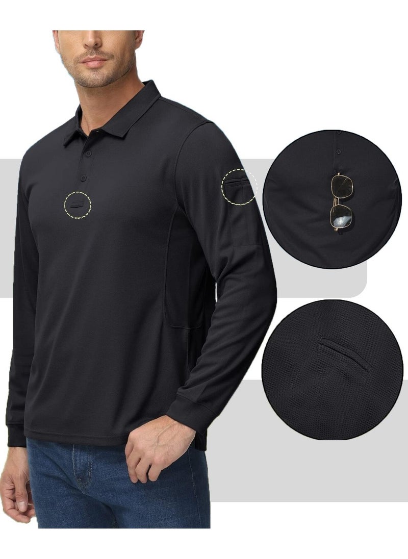 Men's Jersey Golf Polo Shirt Pique Performance Tactical Military Long Sleeve T-Shirt - pzsku/Z55180282EB86E0572EF1Z/45/_/1730844921/11a862e2-0579-4b18-a7e8-0fff320933b7