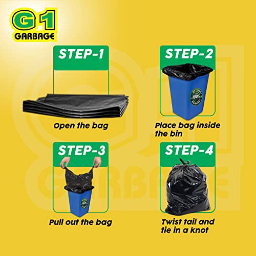 G1 G-1 Garbage Bags | Disposable | Trash Waste | Dustbin Bags | XX Large | 30 X 50 inches | 10 Pieces | Jumbo Pack of 3 | For Home Office Park Mall Hospitals | - Image 2