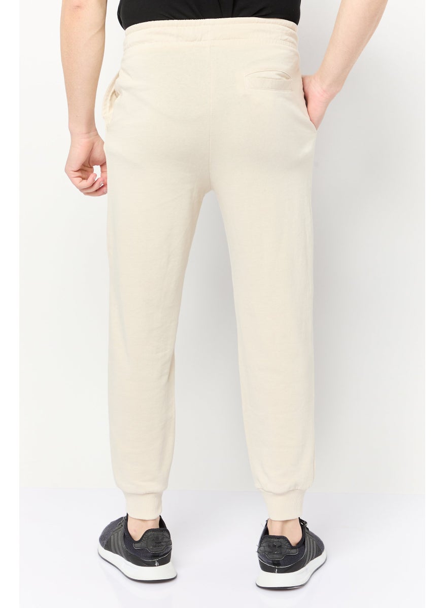 Paul Frank Men Regular Fit Solid Jogger Pants, Beige  - Image 2