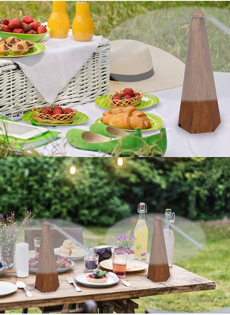 Captaintech Fly Repellent Fan for Tables Fan Portable Wood Grain Table Fan,for Outdoor Indoor Keep Flies and Bugs Away from Your Food without using Chemicals Enjoy your Outdoor Meal without Bug Spray  - Image 5