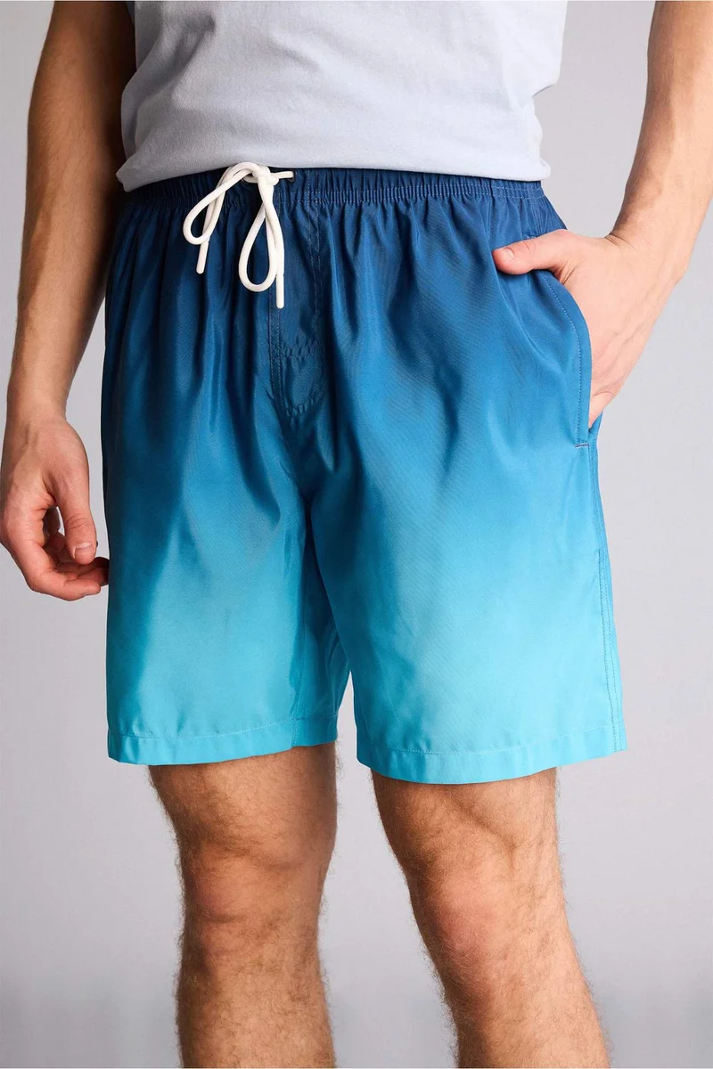Defacto  Regular Fit Mesh Lined Knee Length Swim Shorts for Men | Best Price UAE