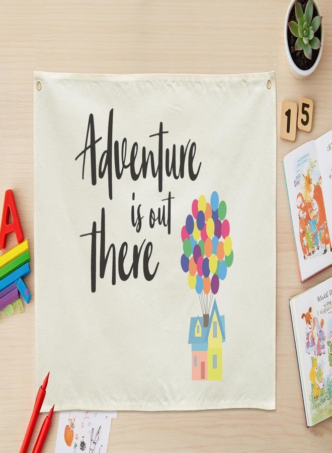 Topthink Travel Around The World Banner-Nursery Wall Décor-Canvas Hanging Pennant Flag Wall Sign Decor Gift for Kids Girl Boy,Nursery Playroom Kids Room Decor - Image 2