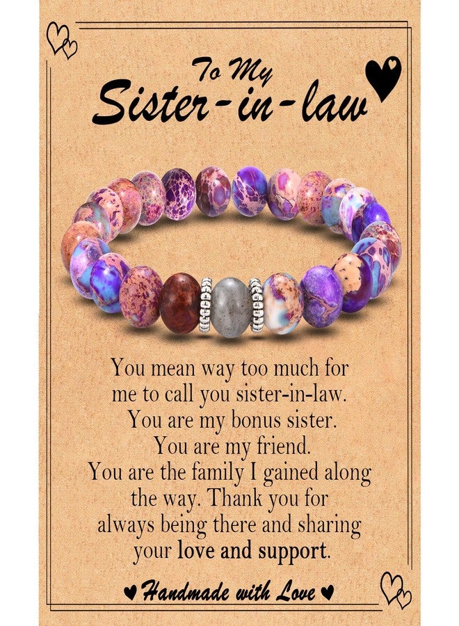 FIEEFX Gifts for Sister in Law Mothers Day Christmas Valentines Day Easter Birthday Gifts Stocking Easter Basket Stuffers Beaded Bracelet Jewelry Gifts for Sister-in-Law Women - Image 1
