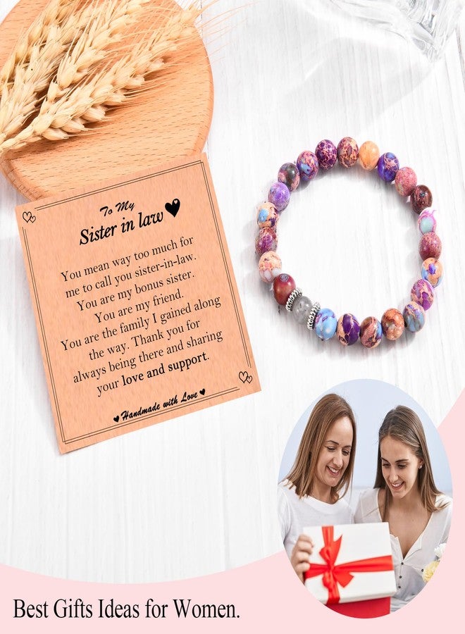 FIEEFX Gifts for Sister in Law Mothers Day Christmas Valentines Day Easter Birthday Gifts Stocking Easter Basket Stuffers Beaded Bracelet Jewelry Gifts for Sister-in-Law Women - Image 2