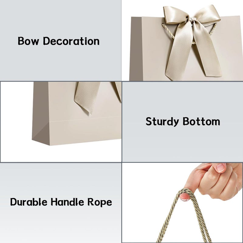JMANNI Gift Bag, 1PCS Gift Bags Large with Ribbon and 1 Greeting Cards 2 Tissue Paper, Portable Paper Gift Bag with Handles, Birthday Gift Bags,Present Bags for Wedding Party Mothers Day - Image 5