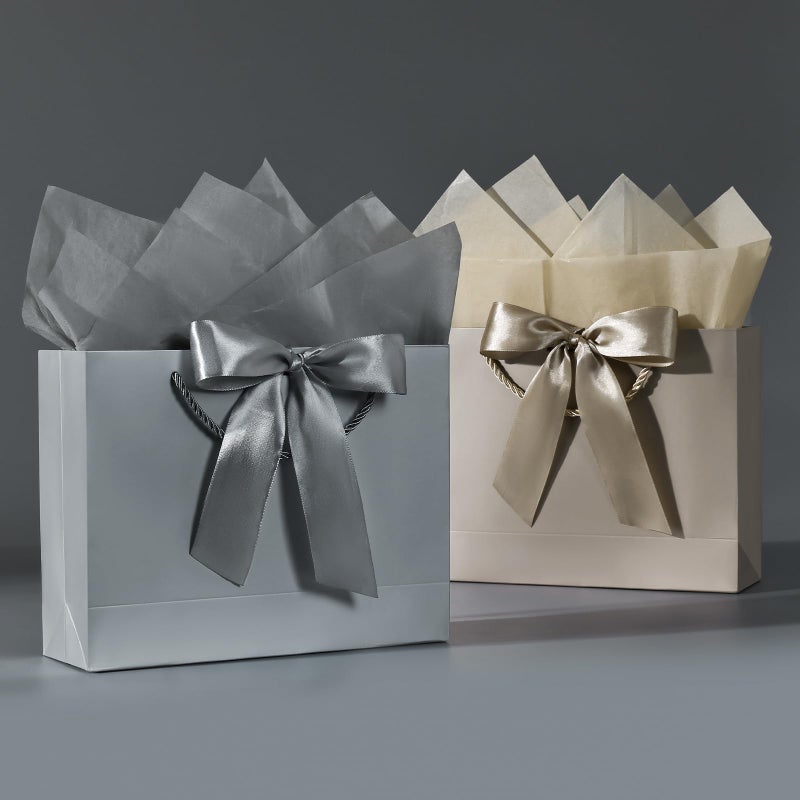 JMANNI Gift Bag, 1PCS Gift Bags Large with Ribbon and 1 Greeting Cards 2 Tissue Paper, Portable Paper Gift Bag with Handles, Birthday Gift Bags,Present Bags for Wedding Party Mothers Day - Image 3
