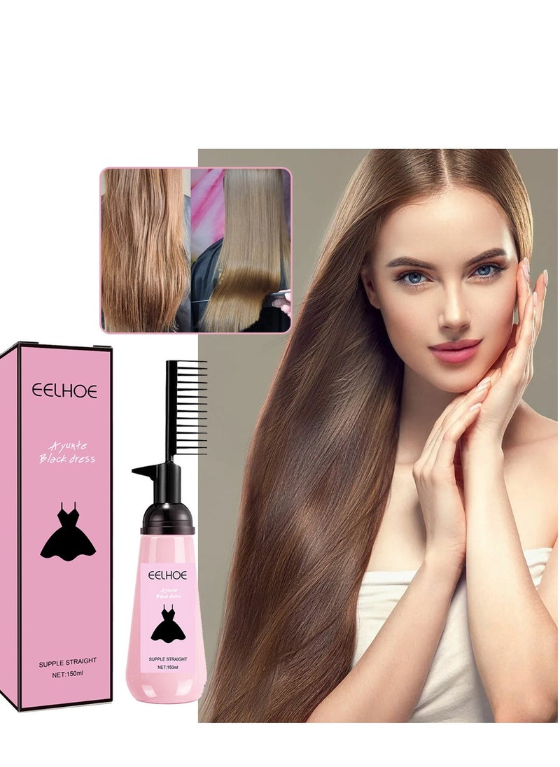 EELHOE 3-Second Hair Straightening Cream, Instant Straight Hair Cream, Keratin Straight Hair Cream, Hair Straightening Treatment for Curly Hair, for All Hair Type 150ml - Image 1