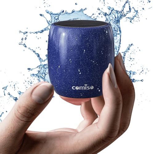 comiso Small Speaker, Bluetooth Speaker with 360°HD Stereo Sound and Robust Bass, Mini Speakers with Hands-Free Call, IP67 Waterproof, Portable Speakers for Shower, Room, Car, Trip, Ideal Gift for Men, Women - Image 1