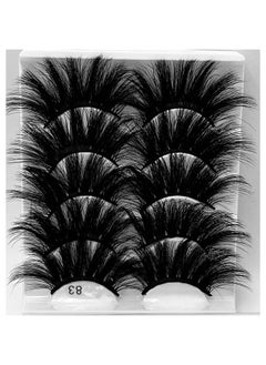 HBZGTLAD HBZGTLAD NEW 5Pair Fluffy Lashes 25mm 3d Mink Lashes Long Thick Natural False Eyelashes Lashes Vendors Makeup Mink Eyelashesa(5D83)  - Image 1