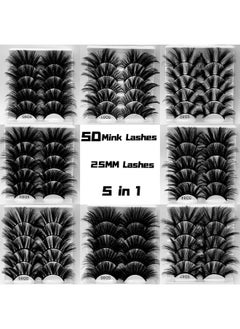 HBZGTLAD HBZGTLAD NEW 5Pair Fluffy Lashes 25mm 3d Mink Lashes Long Thick Natural False Eyelashes Lashes Vendors Makeup Mink Eyelashesa(5D83)  - Image 5