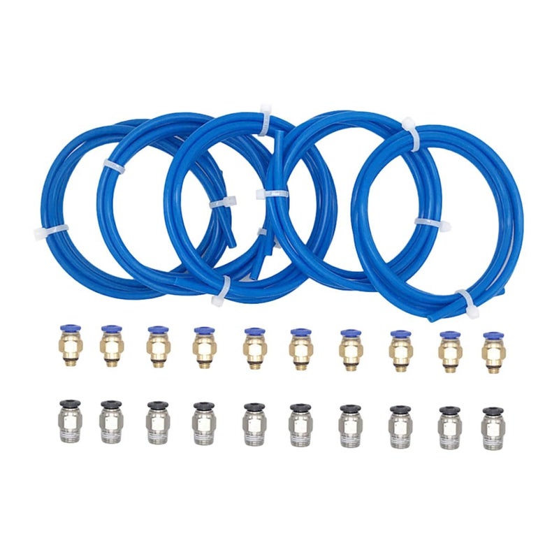طقم أنبوب PTFE أزرق مع وصلة سريعة مقاومة للحرارة بديل للطابعات ثلاثية الأبعاد - Image 2