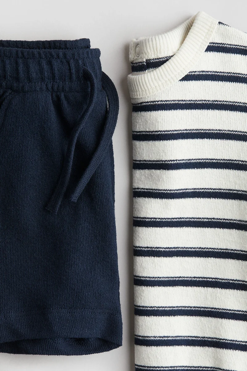 H&M 2-piece cotton terry set