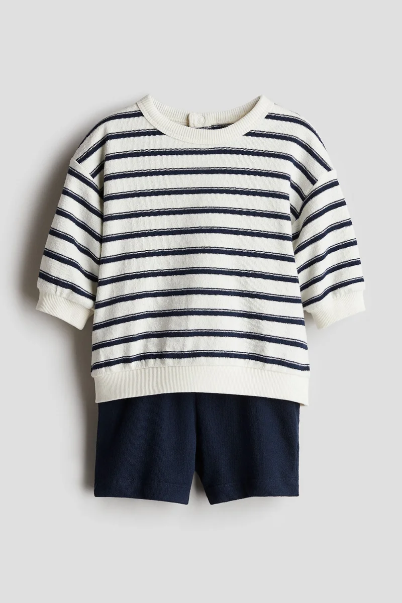 H&M 2-piece cotton terry set