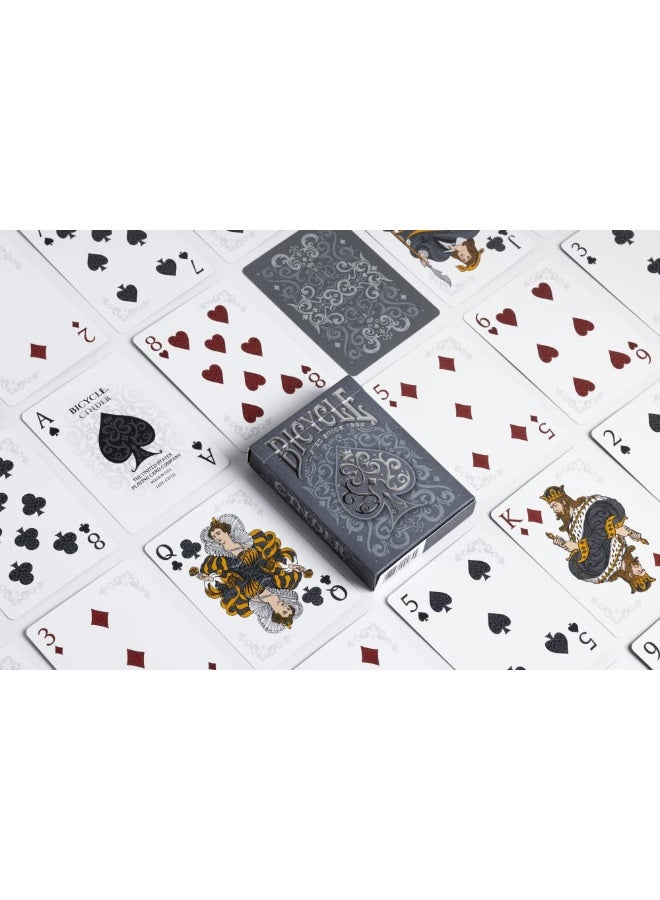 Bicycle بطاقات لعب بايسكل سيندر بريميوم، فضي دخاني، 1 مجموعة - Image 3