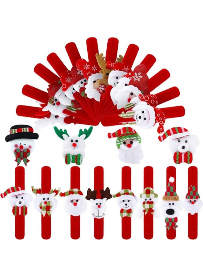 24 pieces - Christmas Slap Bracelets - Image 1