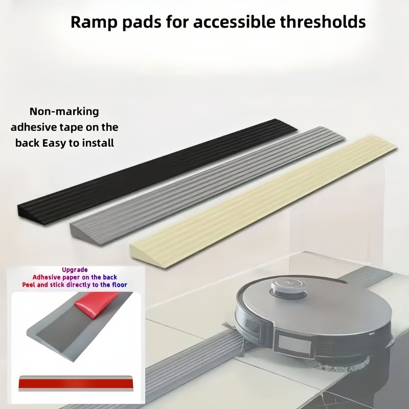 White Threshold Ramp Pad 31.5 Inch Extended Sweeping Robot Climbing Mat Indoor Door Sill Household Bike - Image 2