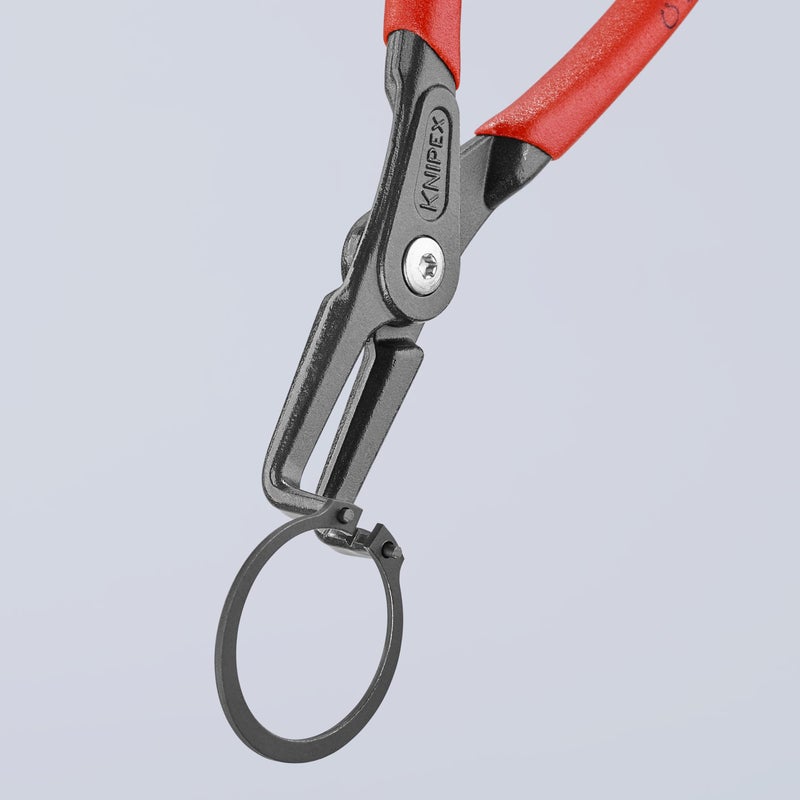 KNIPEX - 46 21 A31 Tools - Precision Circlip Pliers, External, 90 Degree Angled, 1 37/64"-3 15/16" Shaft Dia. (4921A31), 8.50, Red - Image 3
