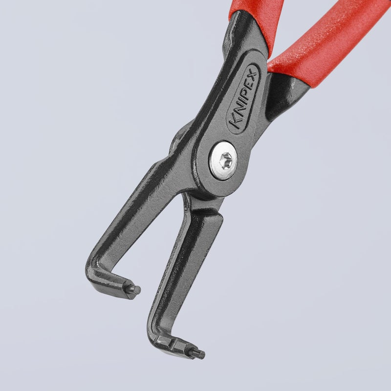 KNIPEX - 46 21 A31 Tools - Precision Circlip Pliers, External, 90 Degree Angled, 1 37/64"-3 15/16" Shaft Dia. (4921A31), 8.50, Red - Image 2