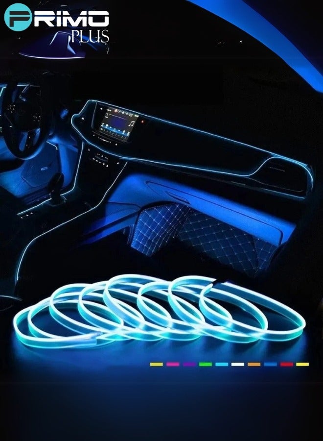 بريمو بلس حبل إضاءة نيون لتزيين السيارة من الداخل على شكل خطوط مضيئة - بطول 3 أمتار - Image 4