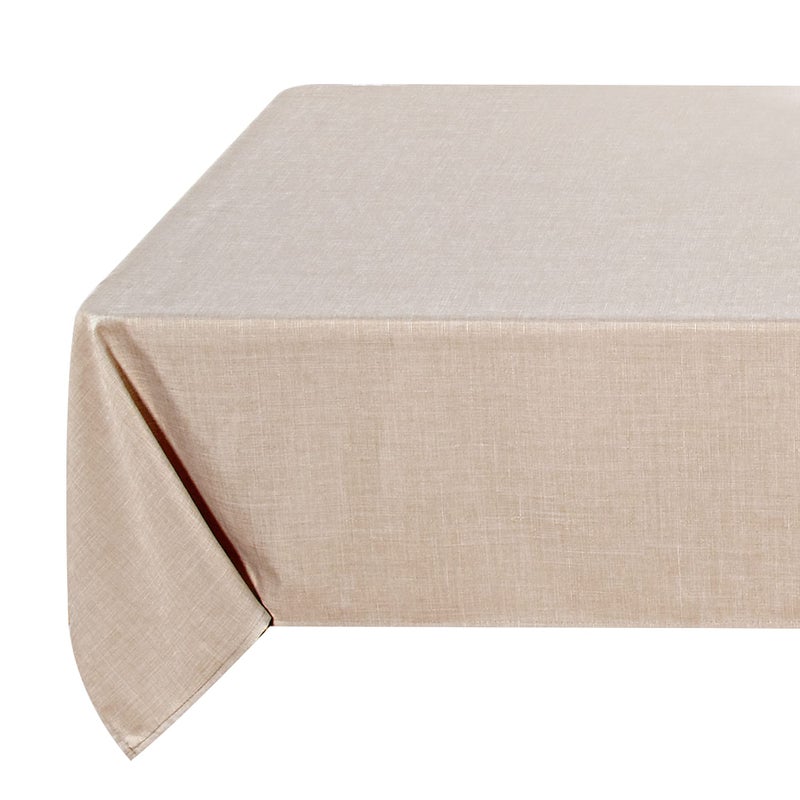 Fitable Faux Linen Tablecloth Square Wrinkle Resistant Fabric Neutral Table Cloth Indoor Outdoor Table Cover for Kitchen Dining Birthday Party Farmhouse Beige 54 x 54 Inch