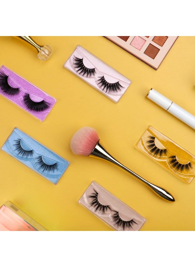 QUNETY - Wholesale Mixed Lashes Pack 3D Faux Mink Eyelashes 5 Style 30 Pairs Fluffy Volume Natural Charming Look Medium Length Eyelashes Cotton Band Handmade Reusable Soft False Eyelashes (5 Styles-30 Pairs) - Image 1