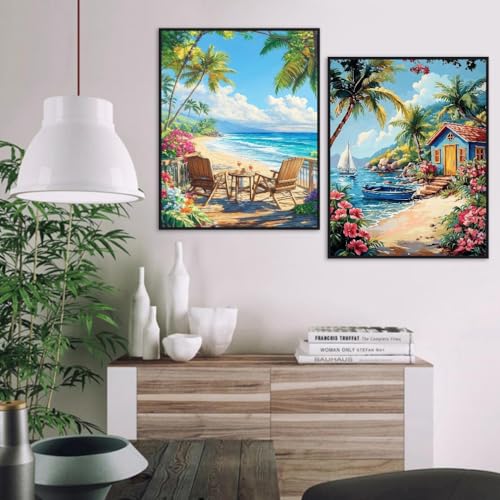 NEGEKFKX 2 Pack Faith,Hope,Love Paint by Numbers Kit for Adults Beginner with Framed,Easy Adult Paint by Number Kits on Canvas DIY Painting for Beginners Art by Numbers for Home Wall Decor 10x12 Inch - Image 3