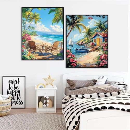 NEGEKFKX 2 Pack Faith,Hope,Love Paint by Numbers Kit for Adults Beginner with Framed,Easy Adult Paint by Number Kits on Canvas DIY Painting for Beginners Art by Numbers for Home Wall Decor 10x12 Inch - Image 2