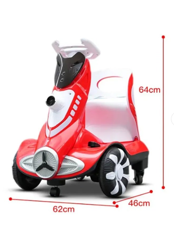 AS 4-Wheel Electric Scooter with Light and Bubbles - RED - Image 3