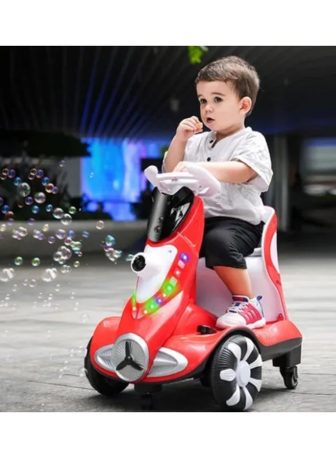 AS 4-Wheel Electric Scooter with Light and Bubbles - RED - Image 2