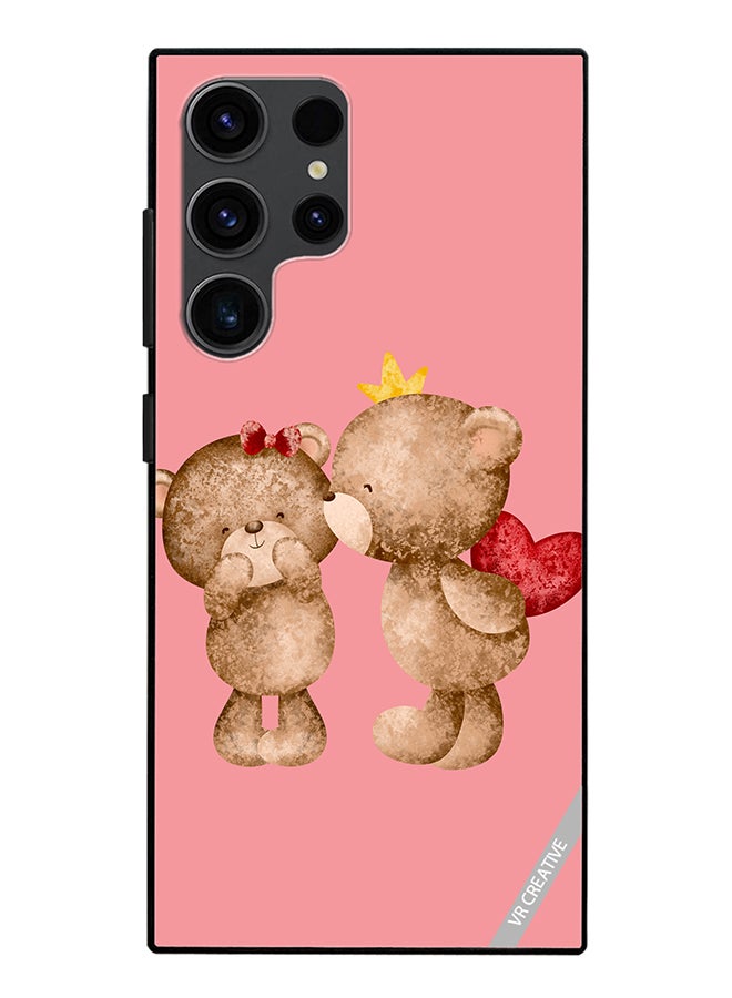 VR CREATIVE Protective Case Cover For Samsung Galaxy S24 Ultra Bear Love Design Multicolour - Image 1