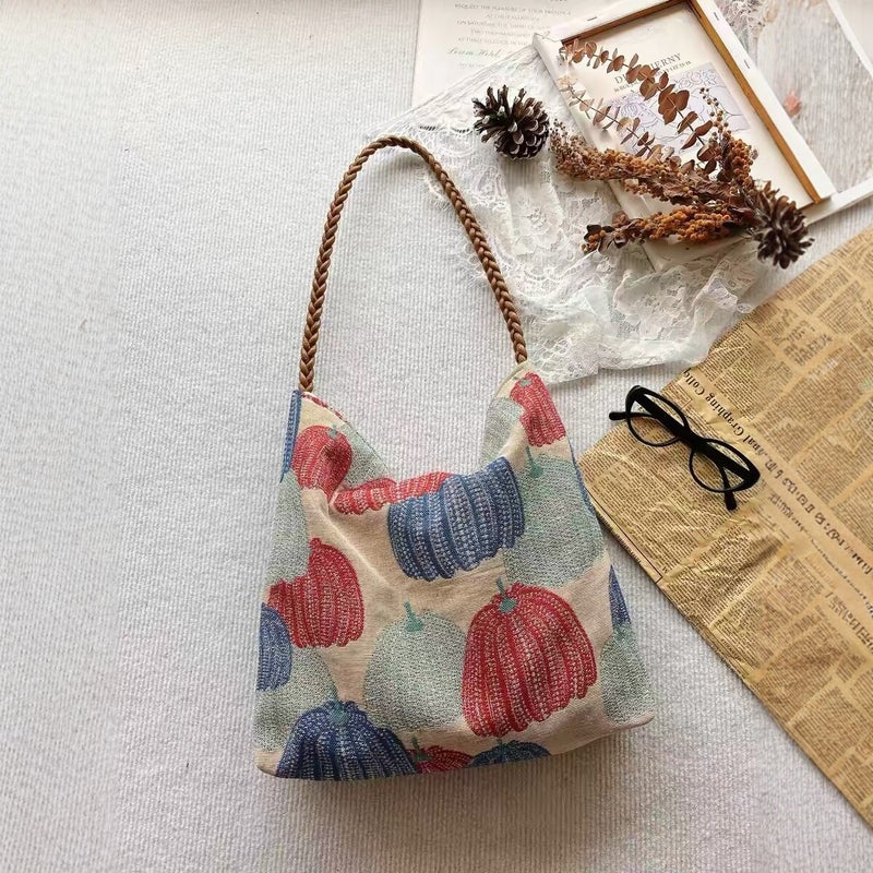Three-Color Pumpkin PU Shoulder Bag - Image 4
