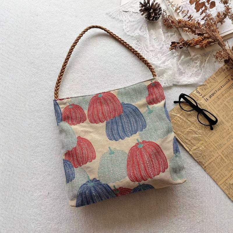 Three-Color Pumpkin PU Shoulder Bag - Image 2
