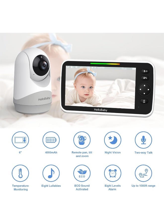 HelloBaby 6â€IPS Large Screen Video Baby Monitor - Image 2