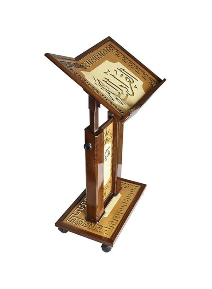 REBENUO Quran stand Turkish wood with wheels adjustable height very large size - Image 3