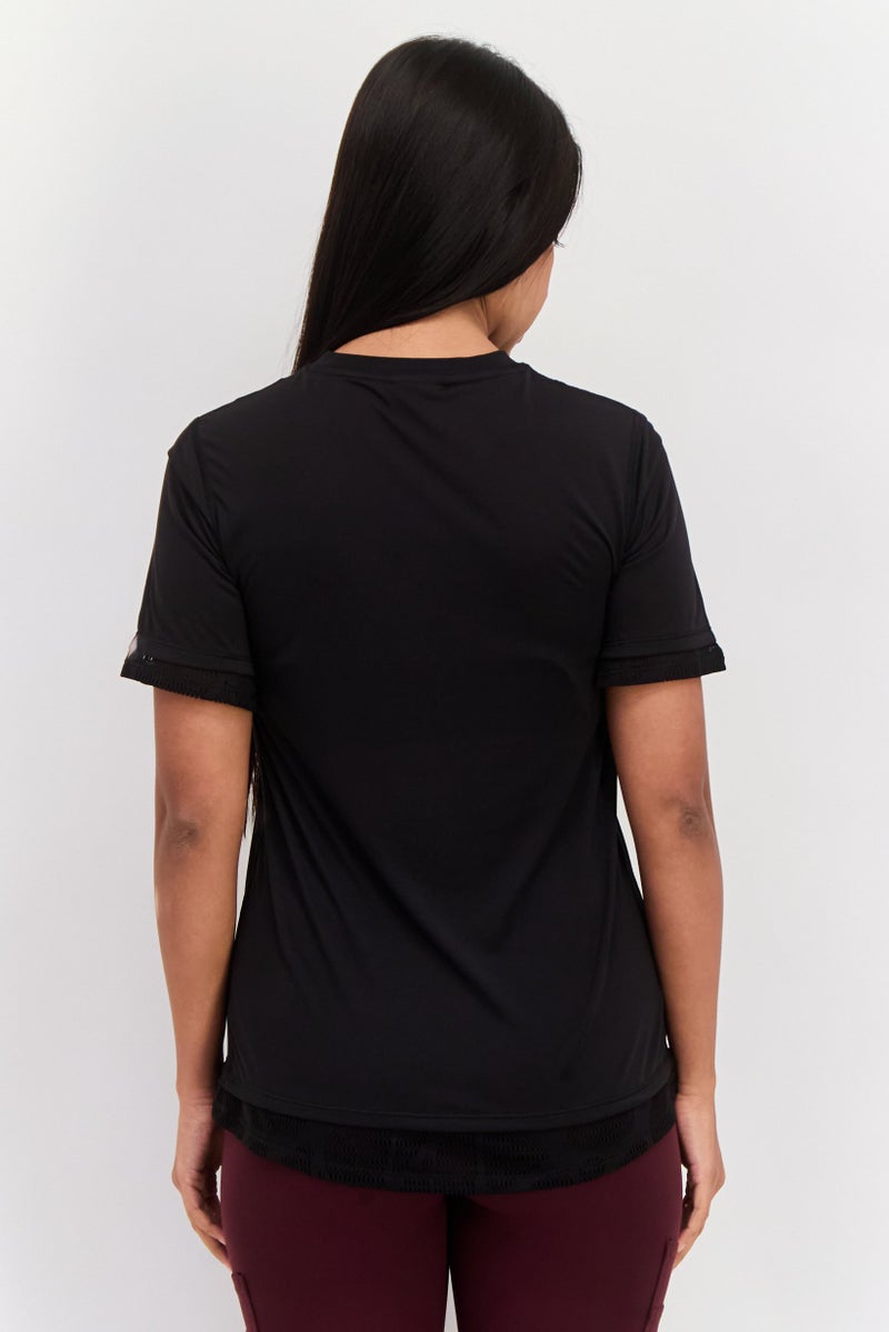 PUMA Women Sportswear Fit Short Sleeve Training Top, Black - Image 3