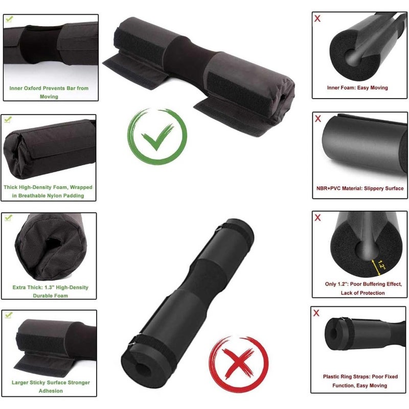 Hip thrust pad for Smith machine: nylon padding, black, extra-thick cushioning for barbell support - Image 3