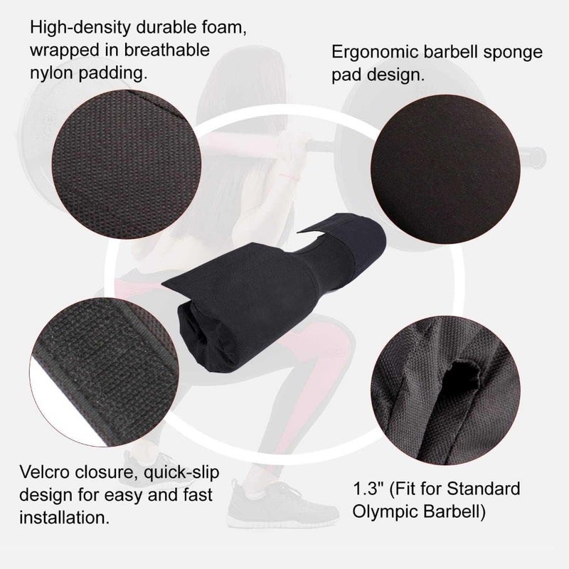 Hip thrust pad for Smith machine: nylon padding, black, extra-thick cushioning for barbell support - Image 2