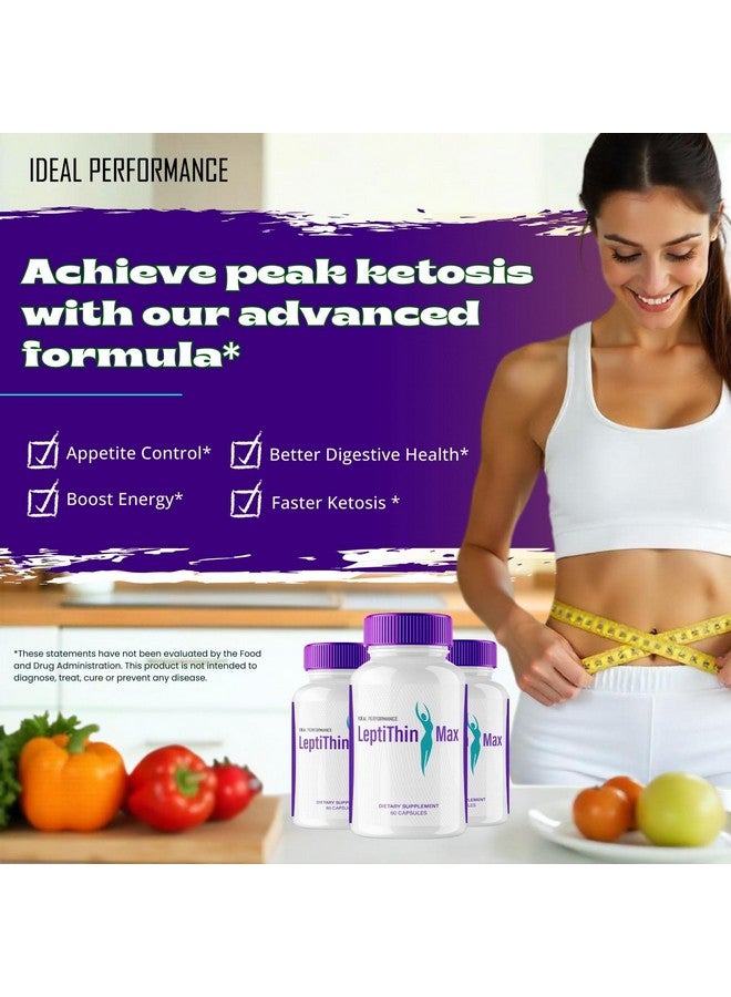 IDEAL PERFORMANCE Leptithin Max Keto Capsules, LeptithinMax Advanced Formula Supplement Pills - Maximum Strength, Leptithin Max All Natural Keto Pills, LeptithinMax Capsules, Leptithin Max Pills Reviews (60 Capsules)  - Image 5