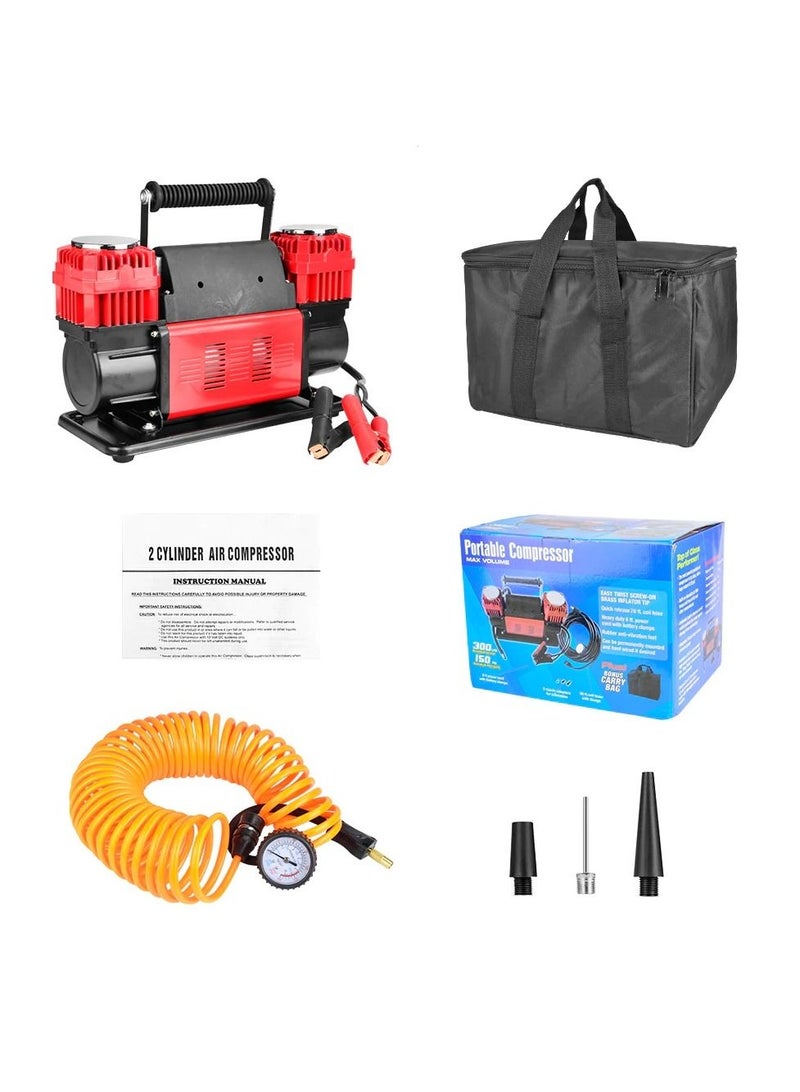 general Air Compressor High Power 12V For Car Bike Tires With Air Pump Barometer - Image 5