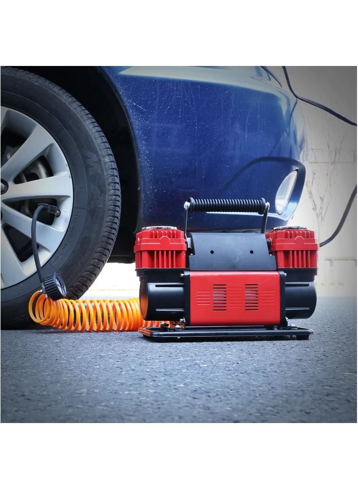 general Air Compressor High Power 12V For Car Bike Tires With Air Pump Barometer - Image 4