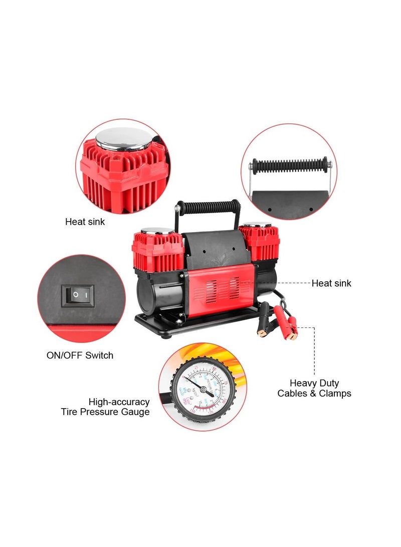 general Air Compressor High Power 12V For Car Bike Tires With Air Pump Barometer - Image 2