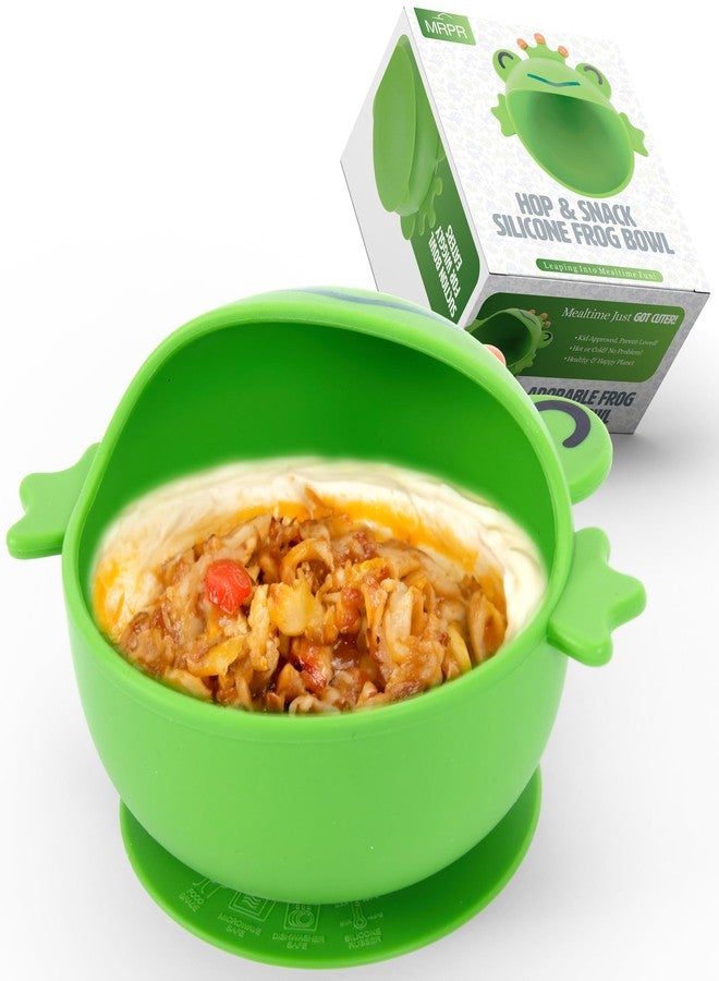 MRPR Hop & Snack Silicone Frog Bowl – Silicone Suction Bowl for Toddlers – BPA-Free, Microwave & Dishwasher Safe – Spill-Resistant, Travel-Friendly - Image 3