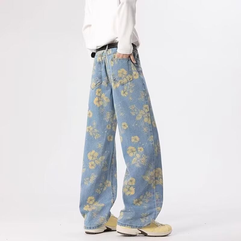 Unisex Classic Denim Jeans Loose Fit Daily Outdoor Wear - Image 3
