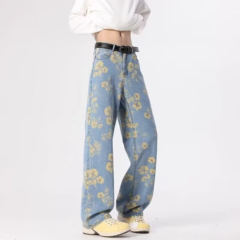 Unisex Classic Denim Jeans Loose Fit Daily Outdoor Wear - Image 4